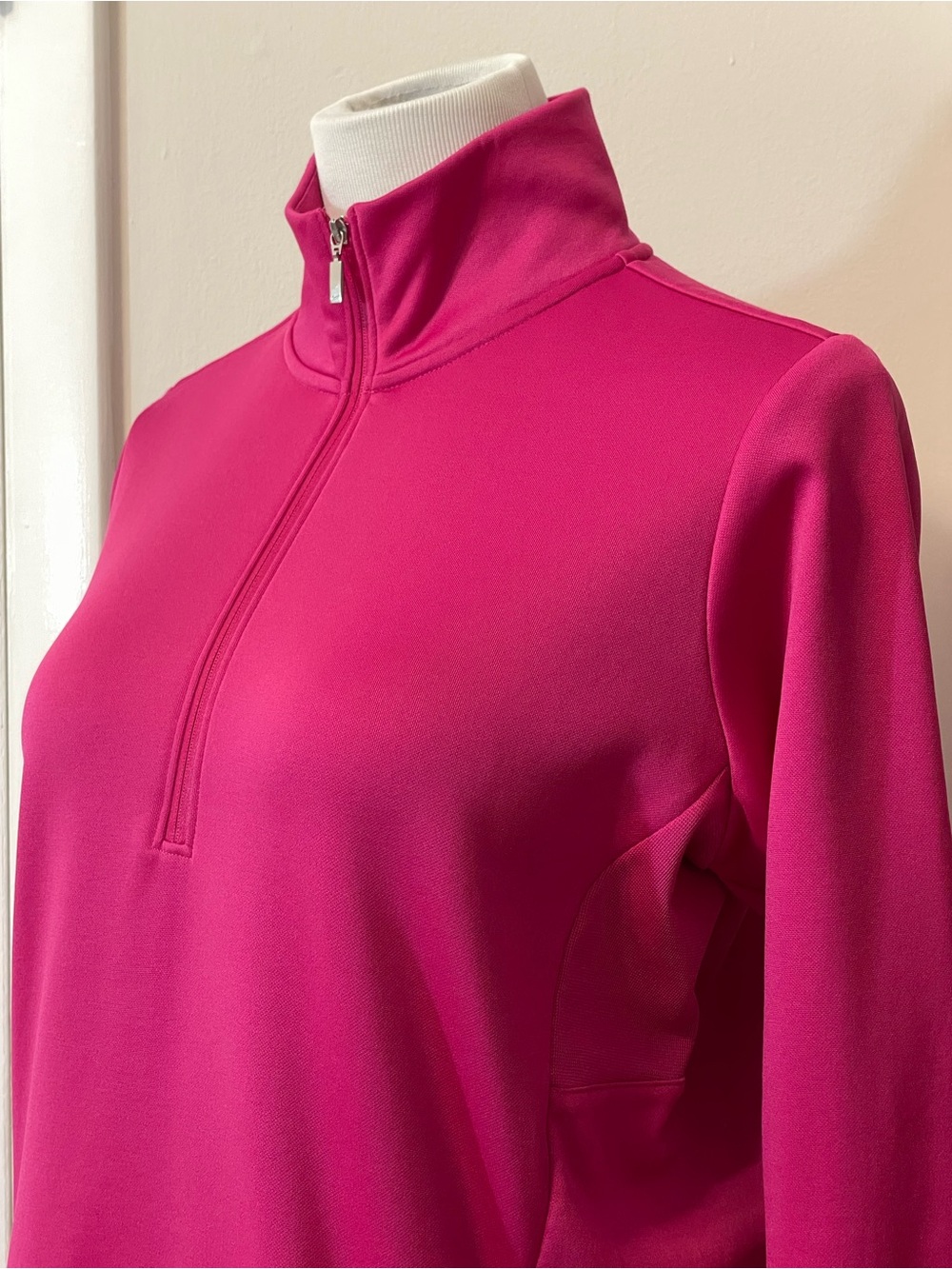 Nike Golf Tour Performance Women’s Therma-Fit Quarter-Zip Pink Pullover Size L - Picture 4 of 11